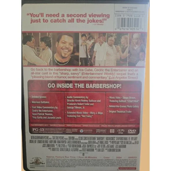 Barbershop 2 Back In Business Special Edition DVD Ice Cube Cedric Entertainer PG - Picture 2 of 2
